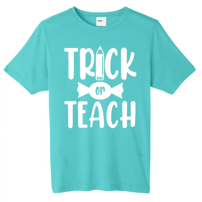 Trick Or Teach Halloween Teacher ChromaSoft Performance T-Shirt