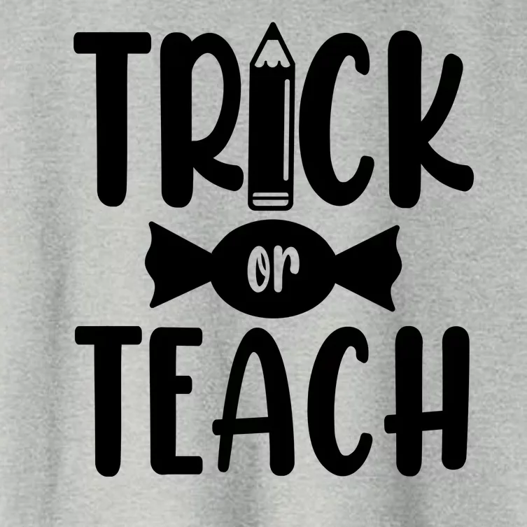 Trick Or Teach Halloween Teacher Women's Crop Top Tee