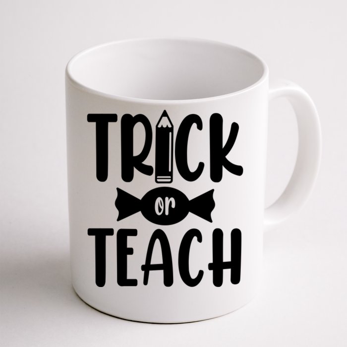 Trick Or Teach Halloween Teacher Front & Back Coffee Mug