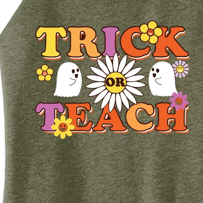 Trick Or Teach Teacher Halloween , Teacher Halloween Costume, Women’s Perfect Tri Rocker Tank