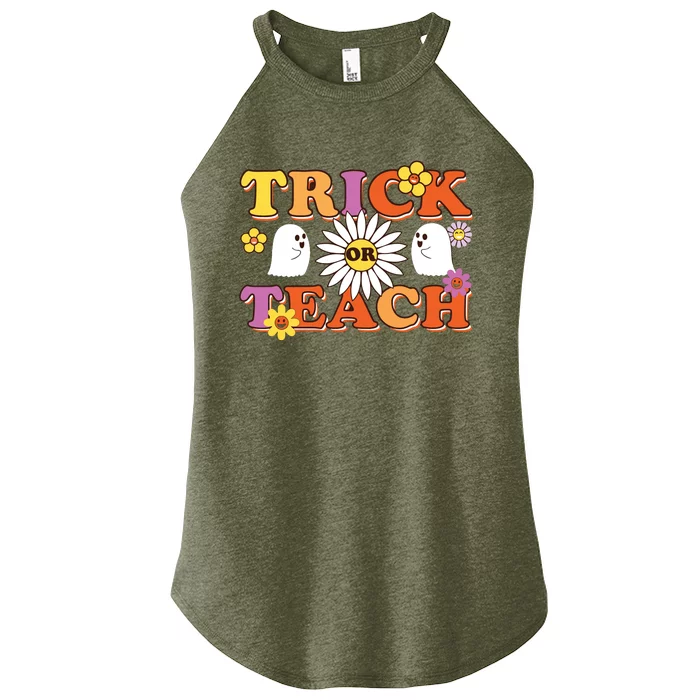 Trick Or Teach Teacher Halloween , Teacher Halloween Costume, Women’s Perfect Tri Rocker Tank