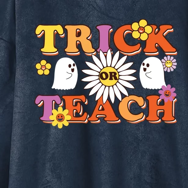 Trick Or Teach Teacher Halloween , Teacher Halloween Costume, Hooded Wearable Blanket