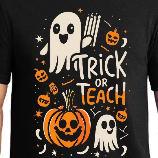 Trick Or Teach Halloween Teacher Pajama Set