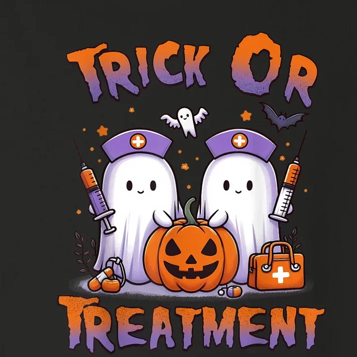 Trick Or Treatment Cute Ghost Paramedic Halloween Nurse Toddler Long Sleeve Shirt