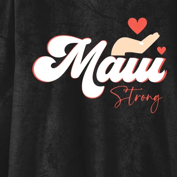 Vintage Strong Maui Hawaii Island I Love Hawaii Hooded Wearable Blanket