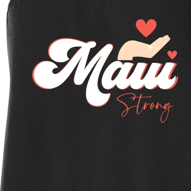 Vintage Strong Maui Hawaii Island I Love Hawaii Women's Racerback Tank