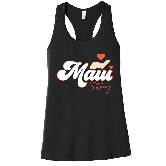 Vintage Strong Maui Hawaii Island I Love Hawaii Women's Racerback Tank