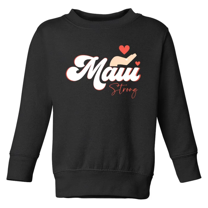 Vintage Strong Maui Hawaii Island I Love Hawaii Toddler Sweatshirt