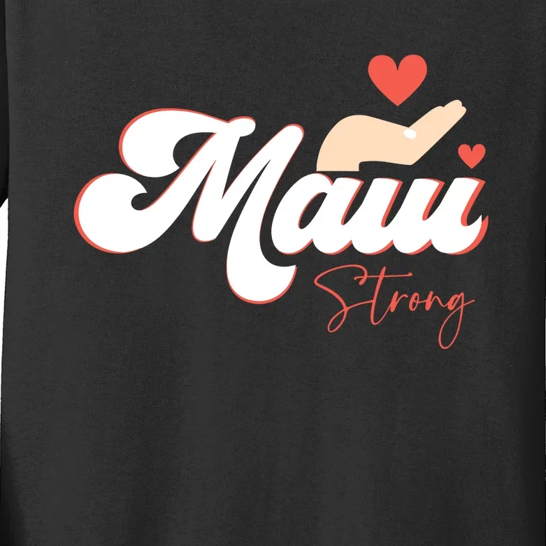 Vintage Strong Maui Hawaii Island I Love Hawaii Kids Long Sleeve Shirt