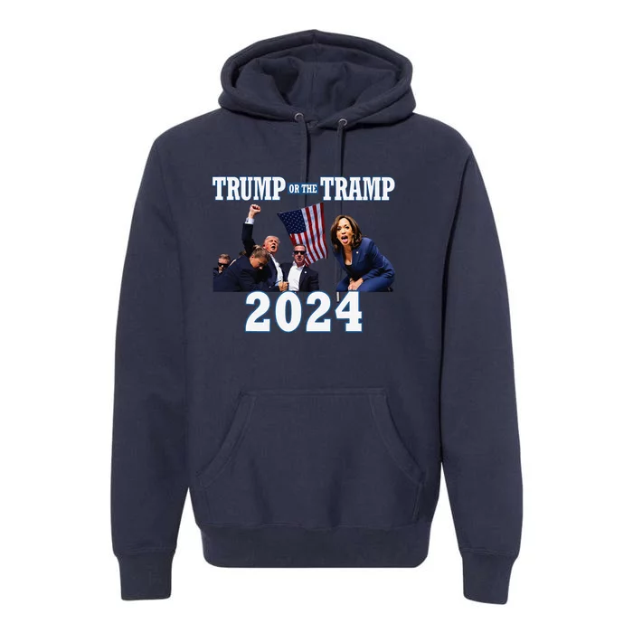 Trump Or The Tramp 2024 Vote For Trump Trump Vance 2024 Premium Hoodie