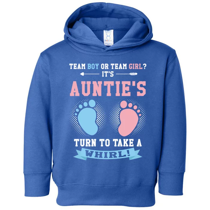 Team Or Team ? Its Aunties Gender Reveal Gift Toddler Hoodie