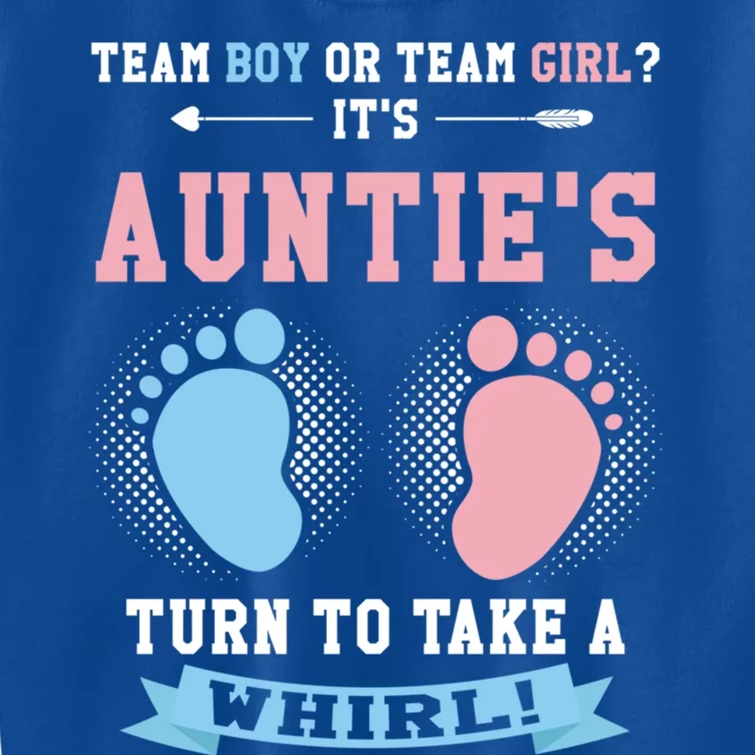 Team Or Team ? Its Aunties Gender Reveal Gift Kids Sweatshirt