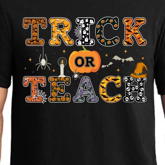 Trick Or Teach Funny School Teacher Halloween Costume Gift Pajama Set