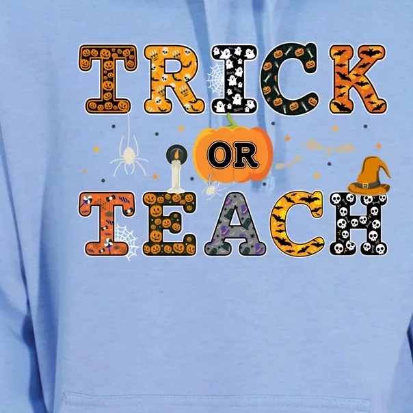 Trick Or Teach Funny School Teacher Halloween Costume Gift Unisex Surf Hoodie