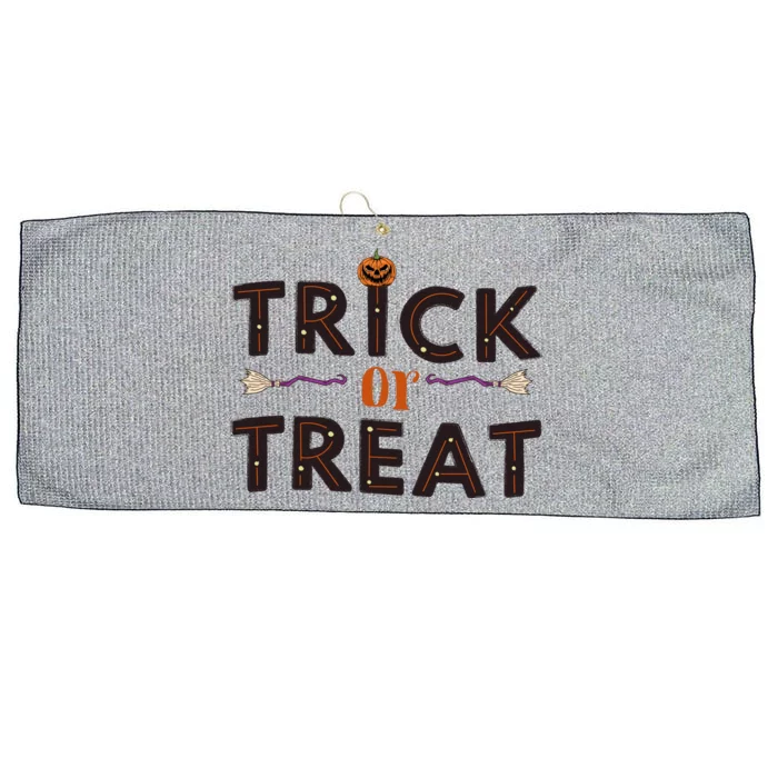 Trick Or Treat Witch Pumpkins Happy Halloween Large Microfiber Waffle Golf Towel