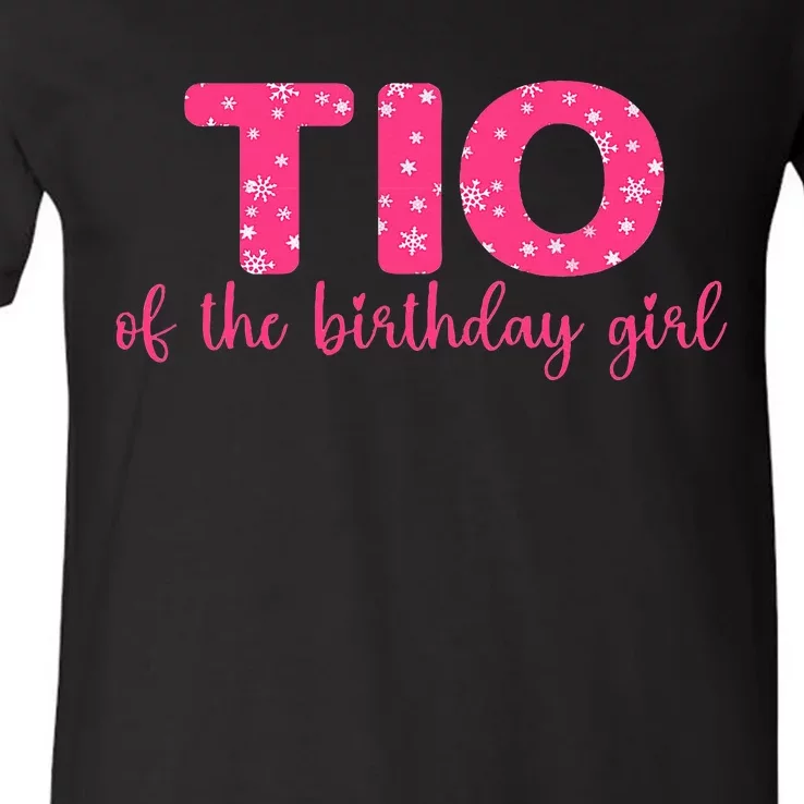 Tio of the Birthday Uncle Winter Onederland V-Neck T-Shirt