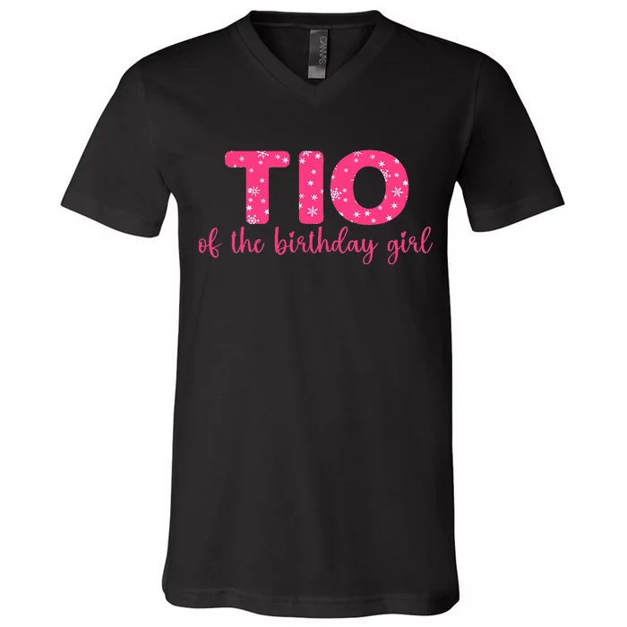 Tio of the Birthday Uncle Winter Onederland V-Neck T-Shirt