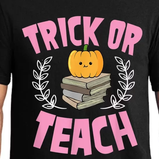 Trick Or Teach Pumpkin Funny Cute Elementary School Teacher Pajama Set