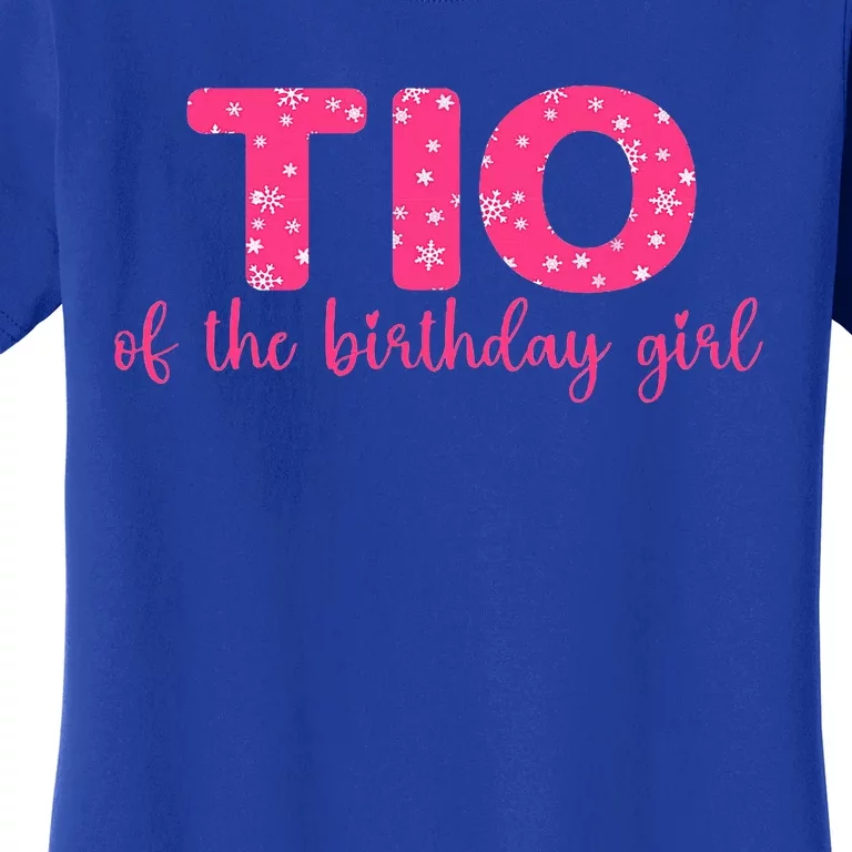 Tio of the Birthday Girl Uncle Winter Onederland 1st Bday Women's T-Shirt