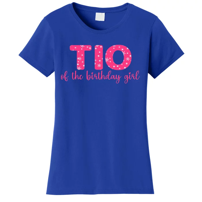 Tio of the Birthday Girl Uncle Winter Onederland 1st Bday Women's T-Shirt