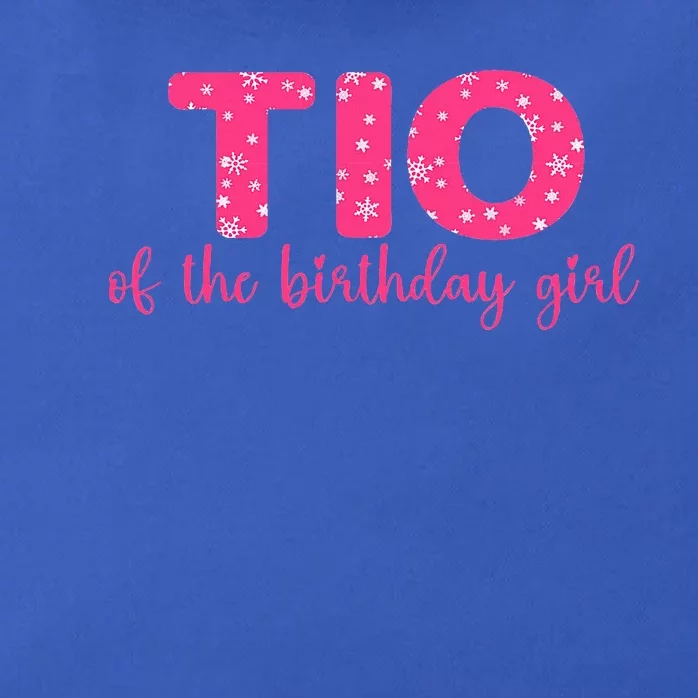 Tio of the Birthday Girl Uncle Winter Onederland 1st Bday Zip Tote Bag