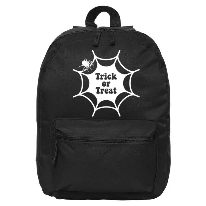 Trick Or Treat Spider Web Halloween 16 in Basic Backpack