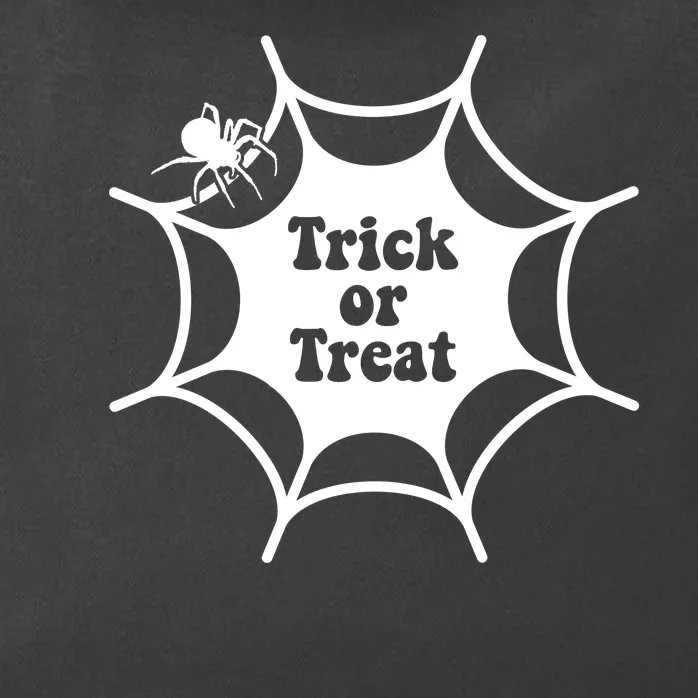 Trick Or Treat Spider Web Halloween Zip Tote Bag