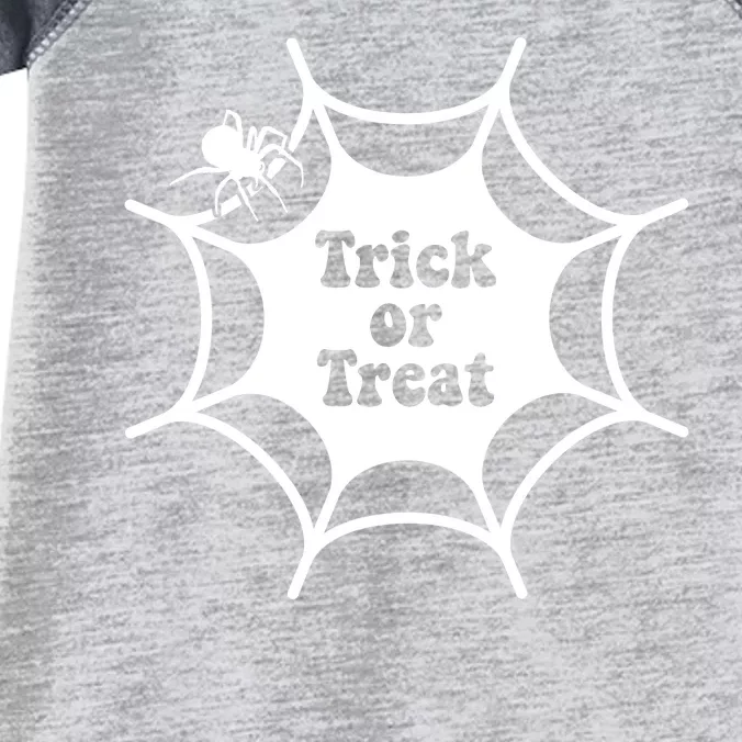 Trick Or Treat Spider Web Halloween Infant Baby Jersey Bodysuit