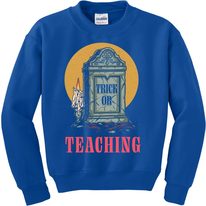 Trick Or Teaching Halloween English Teacher Scary Gift Kids Sweatshirt