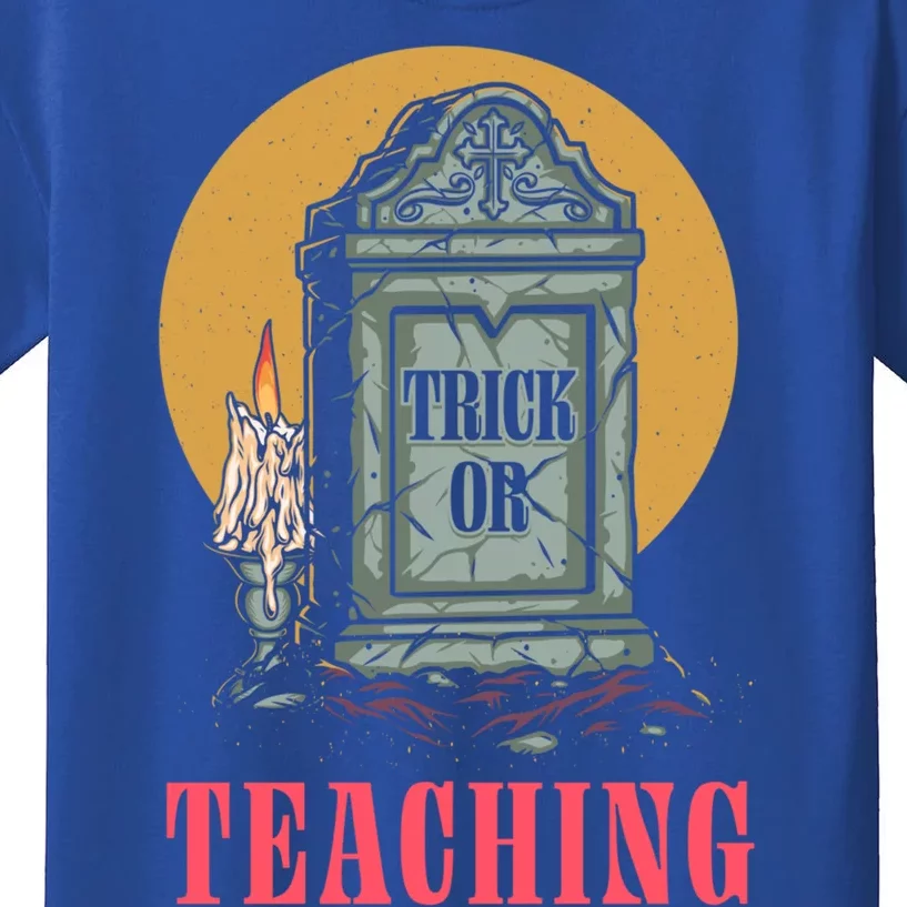 Trick Or Teaching Halloween English Teacher Scary Gift Kids T-Shirt