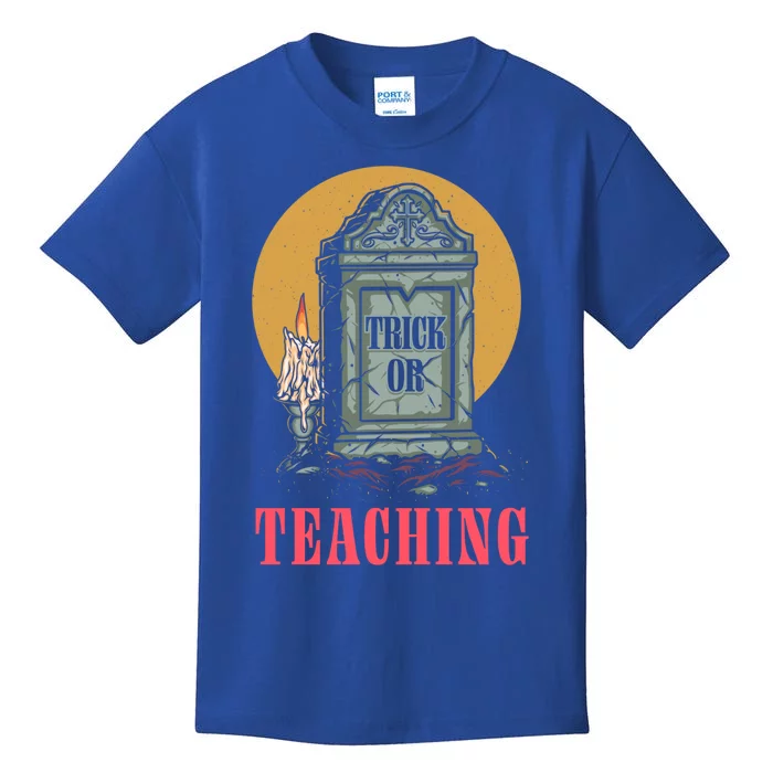 Trick Or Teaching Halloween English Teacher Scary Gift Kids T-Shirt