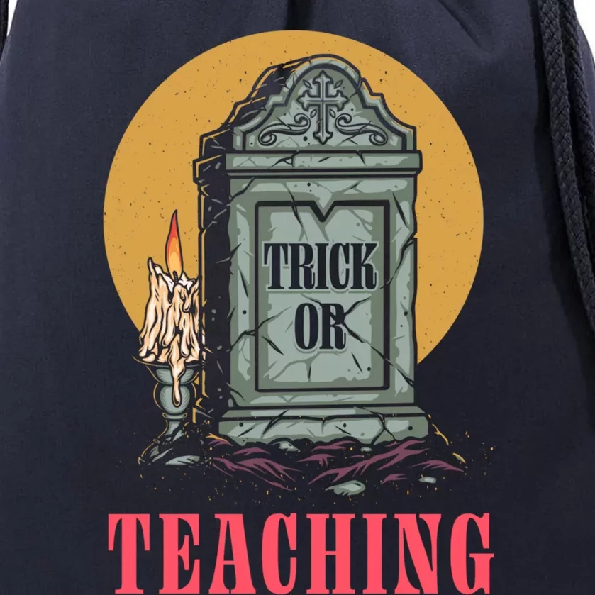 Trick Or Teaching Halloween English Teacher Scary Gift Drawstring Bag