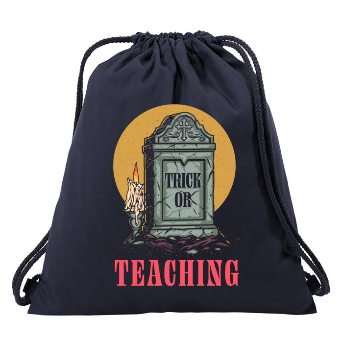 Trick Or Teaching Halloween English Teacher Scary Gift Drawstring Bag