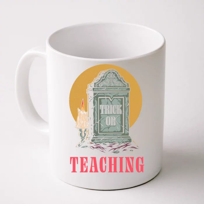 Trick Or Teaching Halloween English Teacher Scary Gift Front & Back Coffee Mug