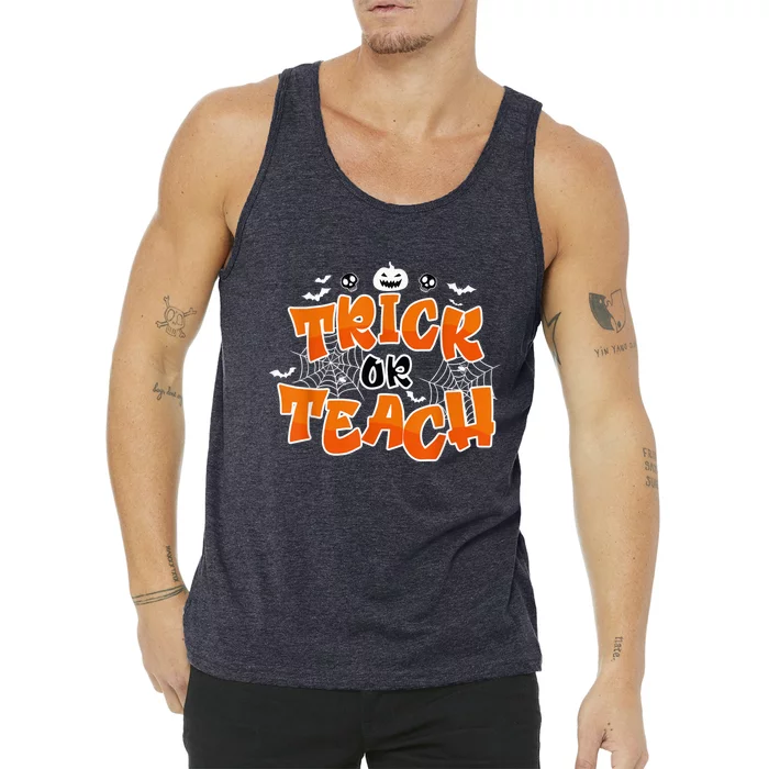 Trick Or Teach Funny Teacher Halloween Costume Tank Top