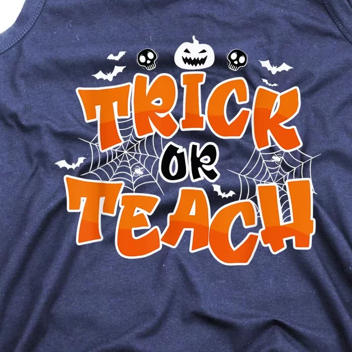 Trick Or Teach Funny Teacher Halloween Costume Tank Top