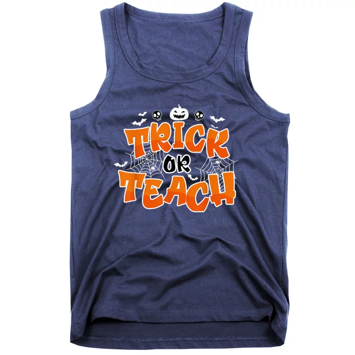 Trick Or Teach Funny Teacher Halloween Costume Tank Top