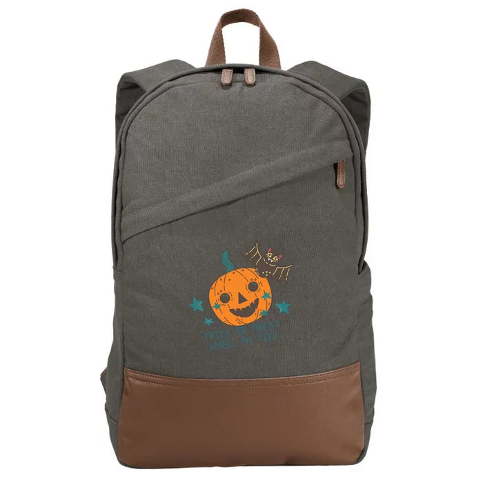 Trick Or Treat Smell My Feet Cotton Canvas Backpack