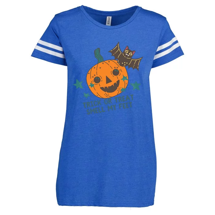 Trick Or Treat Smell My Feet Enza Ladies Jersey Football T-Shirt