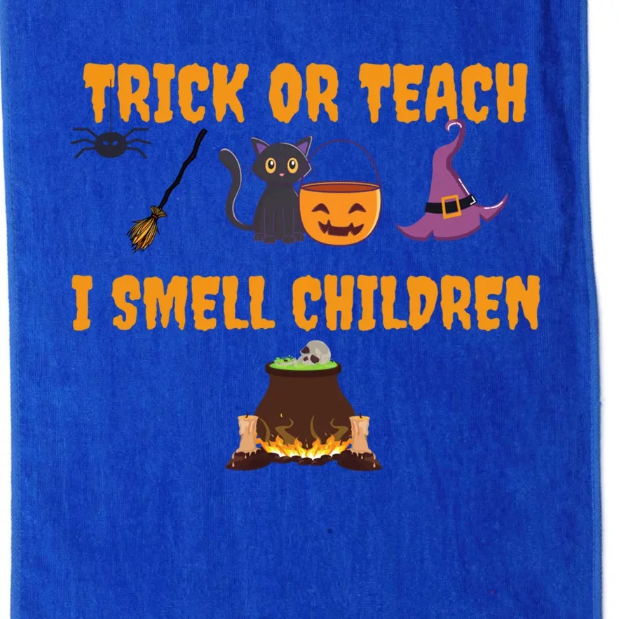 Trick Or Teach I Smell Children Funnny Halloween Teachers Cute Gift Platinum Collection Golf Towel