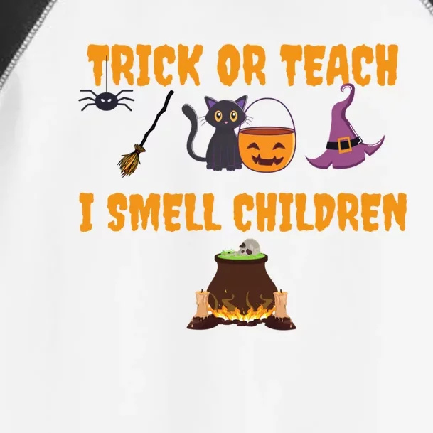 Trick Or Teach I Smell Children Funnny Halloween Teachers Cute Gift Toddler Fine Jersey T-Shirt