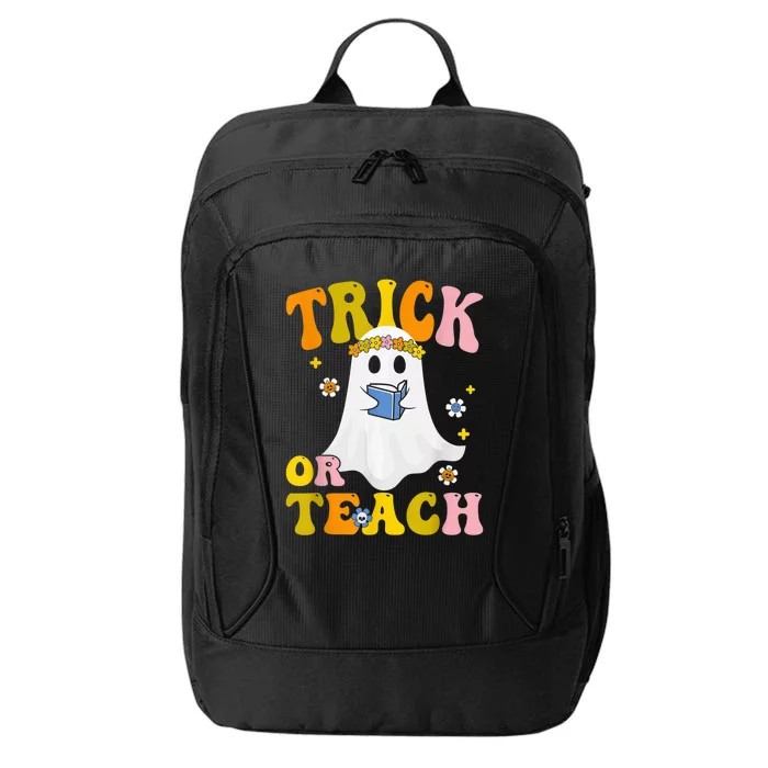 Trick Or Teach Funny Teacher Halloween Costume Teacher City Backpack