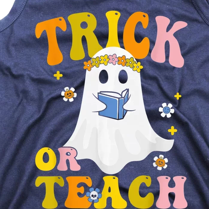 Trick Or Teach Funny Teacher Halloween Costume Teacher Tank Top