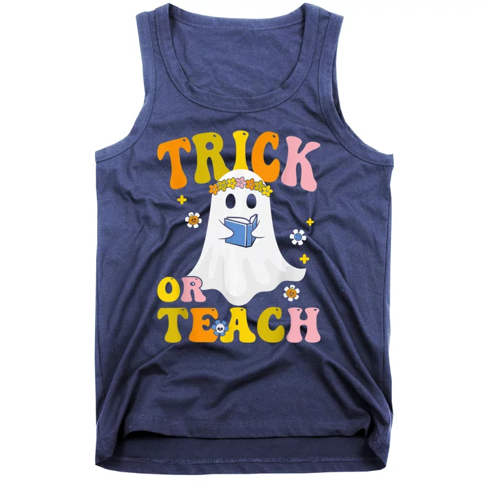 Trick Or Teach Funny Teacher Halloween Costume Teacher Tank Top