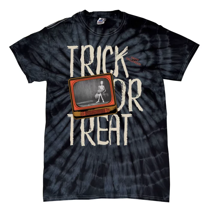 Trick Or Treat Funny Happy Halloween Tie-Dye T-Shirt