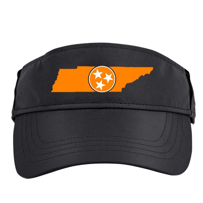 Tennessee Orange Tristar Flag State Adult Drive Performance Visor