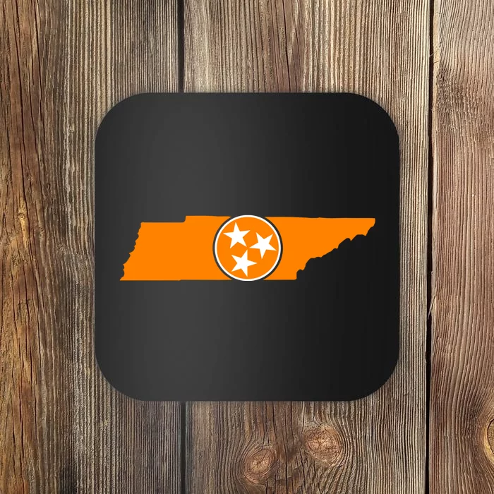 Tennessee Orange Tristar Flag State Coaster