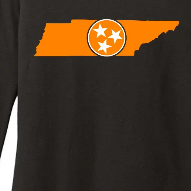 Tennessee Orange Tristar Flag State Womens CVC Long Sleeve Shirt