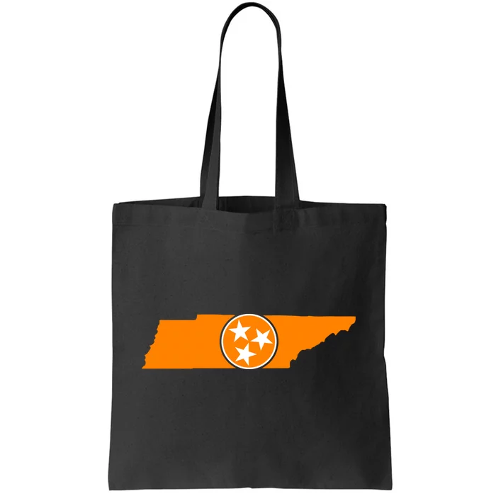 Tennessee Orange Tristar Flag State Tote Bag