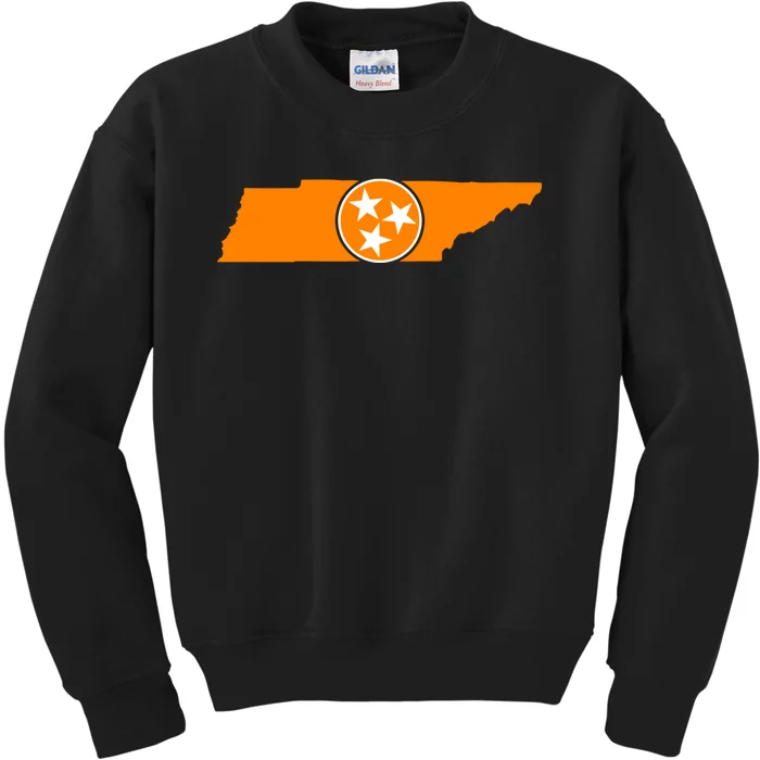 Tennessee Orange Tristar Flag State Kids Sweatshirt